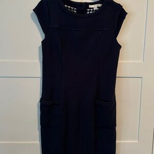 Boden Navy Blue Women's Dress. Size 10P. Cute details.